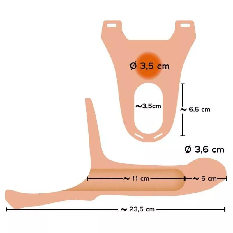 Tuščiaviduris Strap-on Švelnusis