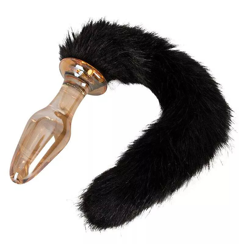 Stiklinis kaištis - uodega Bagyra