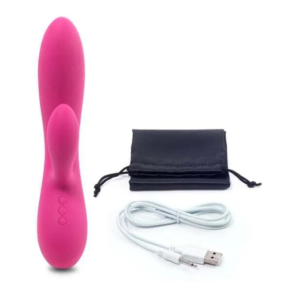 Kiškučio vibratorius Lea (tamsus rožinis)