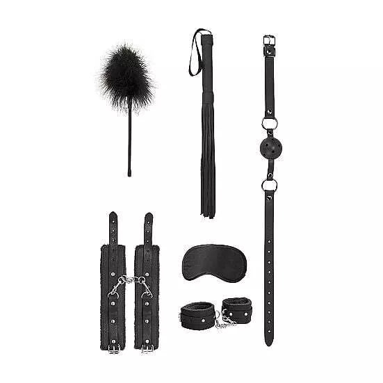 Suvaržymo rinkinys Ouch! Beginners Bondage Kit (juodas)