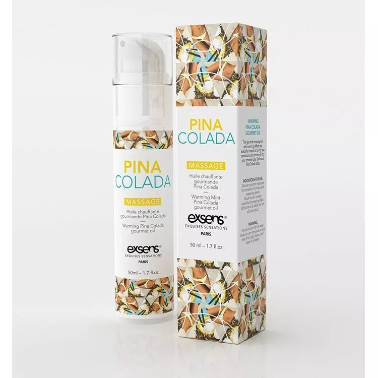 Šildantis masažo aliejus Exsens Pina Colada (50 ml)